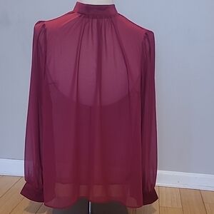 Wine sheer top